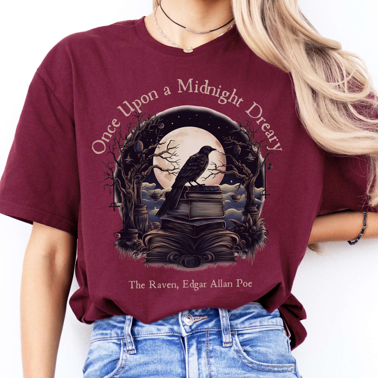 T-Shirt Once Upon A Midnight Dreary Poe T-Shirt The Mystic Eden
