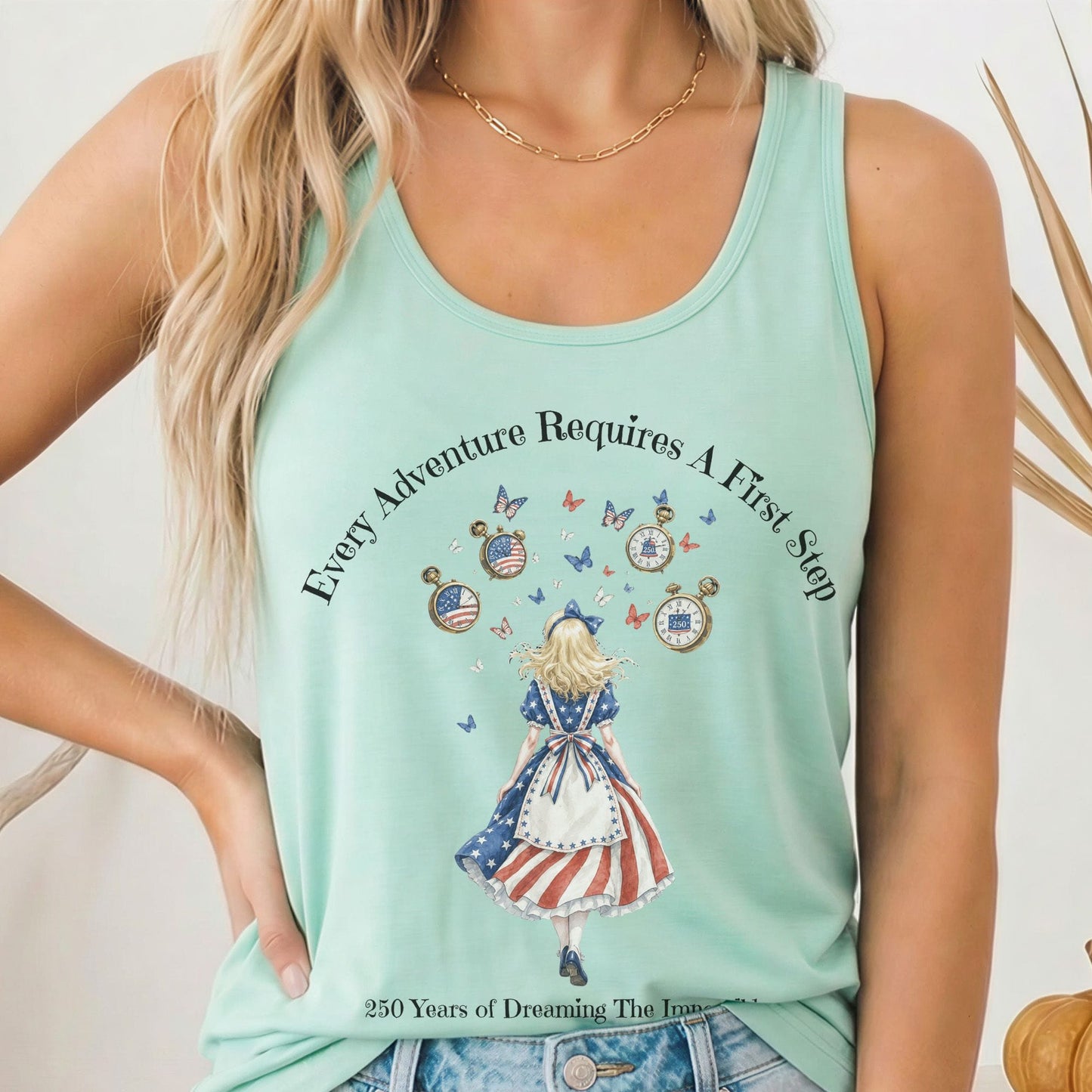 Tank Top Solid Mint / XS 250 Years of Dreaming the Impossible American Alice Women's Lightweight Tank Top The Mystic Eden