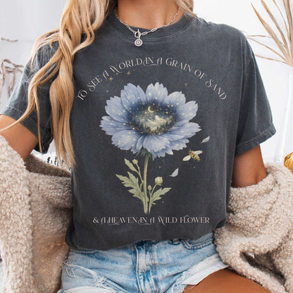 T-Shirt Pepper / S Heaven in a Wildflower William Blake T-Shirt The Mystic Eden