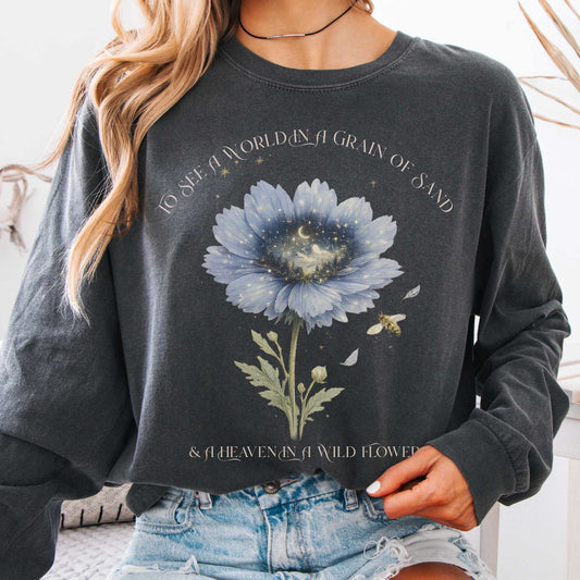 Long-sleeve Pepper / S Heaven in a Wildflower William Blake Long Sleeve The Mystic Eden