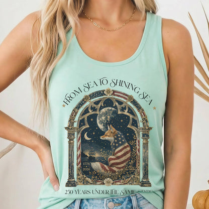 Tank Top Solid Mint / XS 250 Years Under the Same Stars Women's Lightweight Tank Top The Mystic Eden