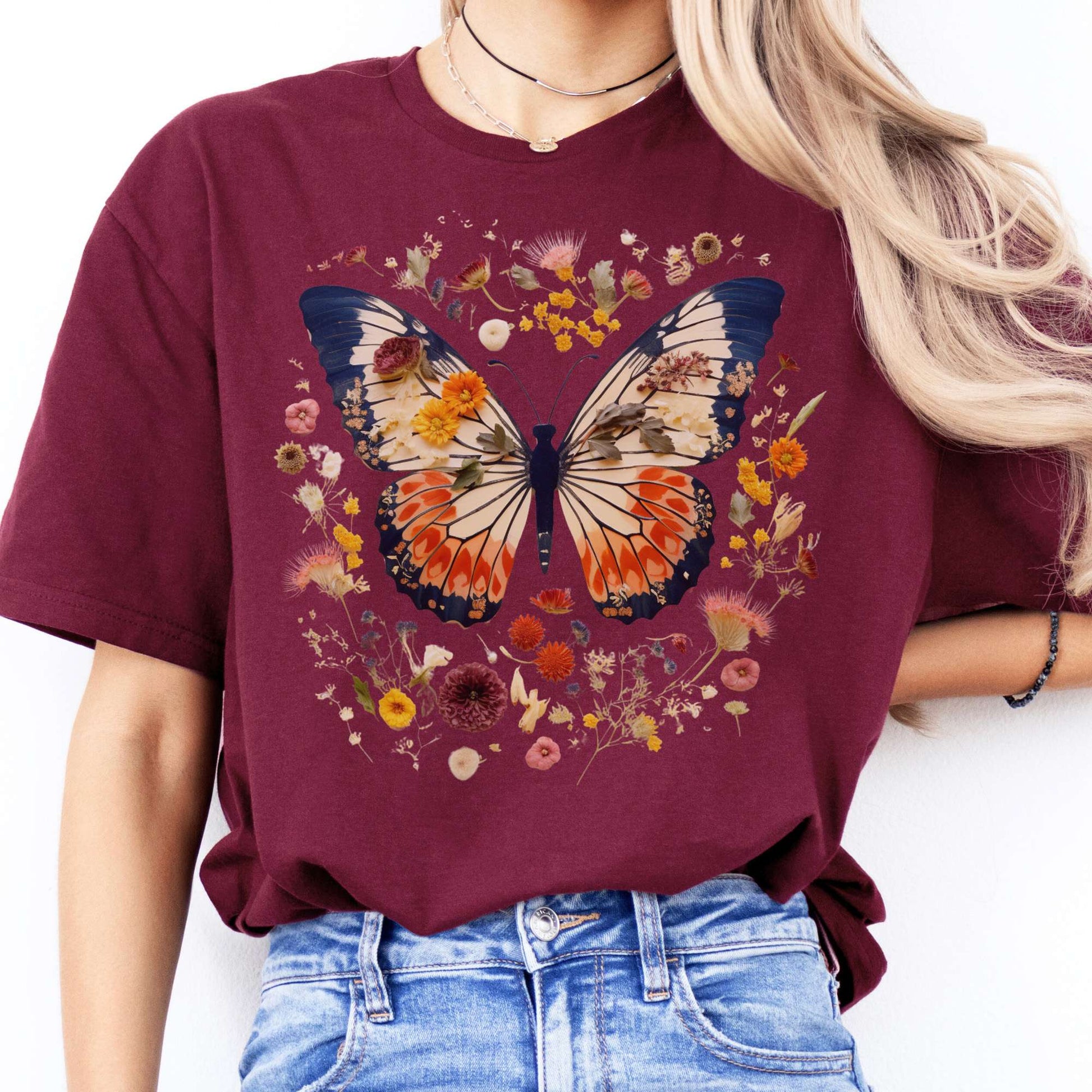 T-Shirts Butterfly Cottagecore T-Shirt The Mystic Eden