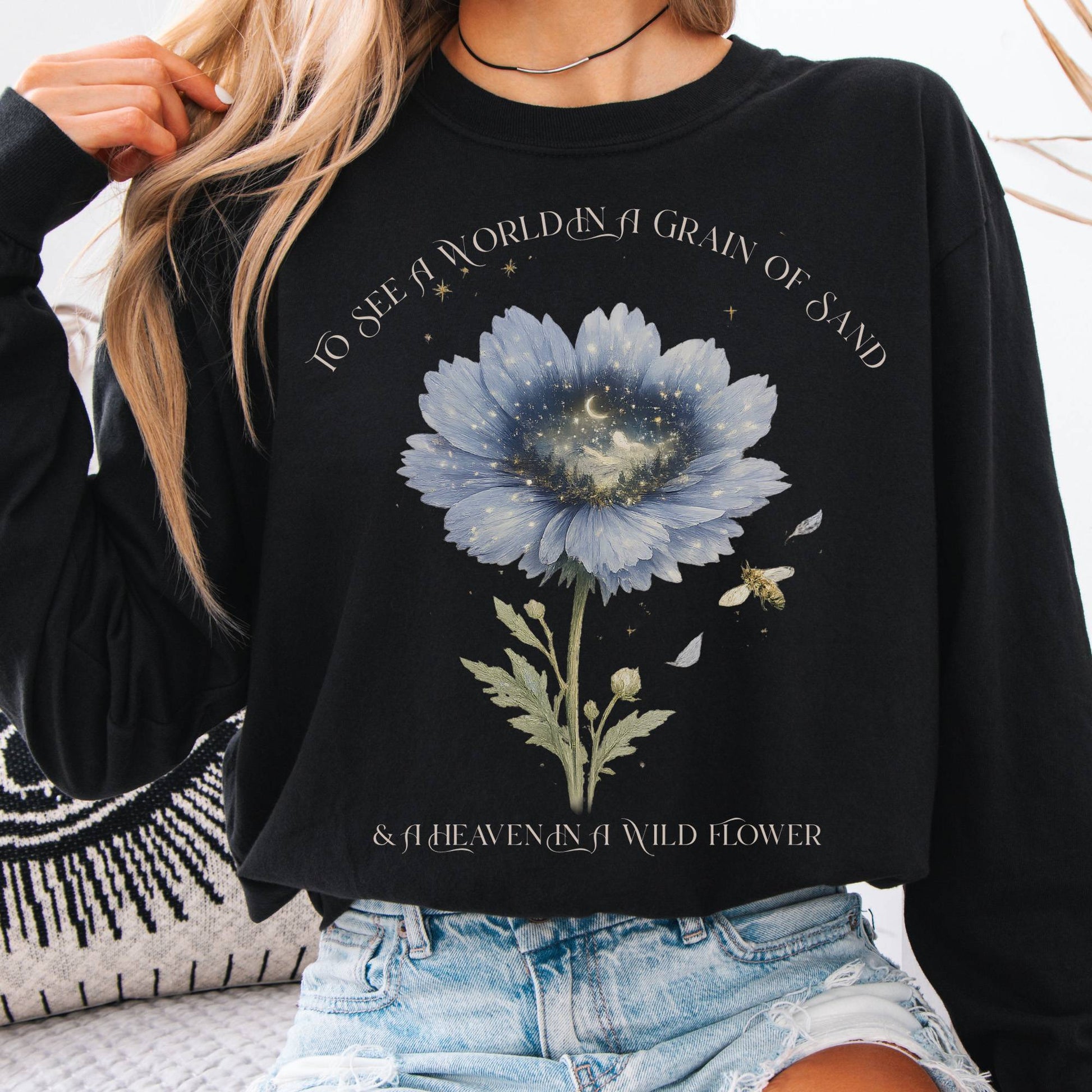Long-sleeve Black / S Heaven in a Wildflower William Blake Long Sleeve The Mystic Eden