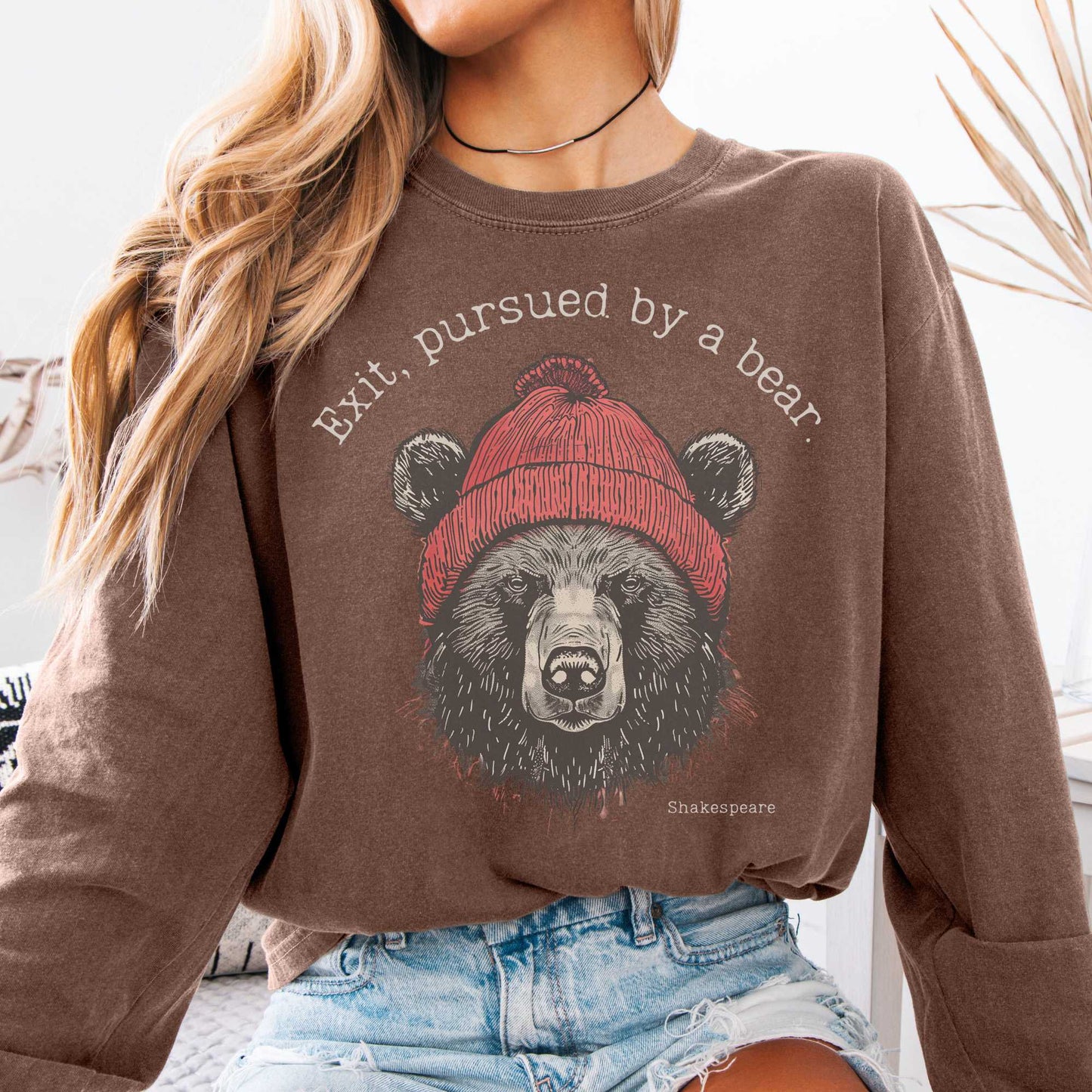Long-sleeve Espresso / S Exit, Pursued by a Bear Shakespeare Long Sleeve The Mystic Eden