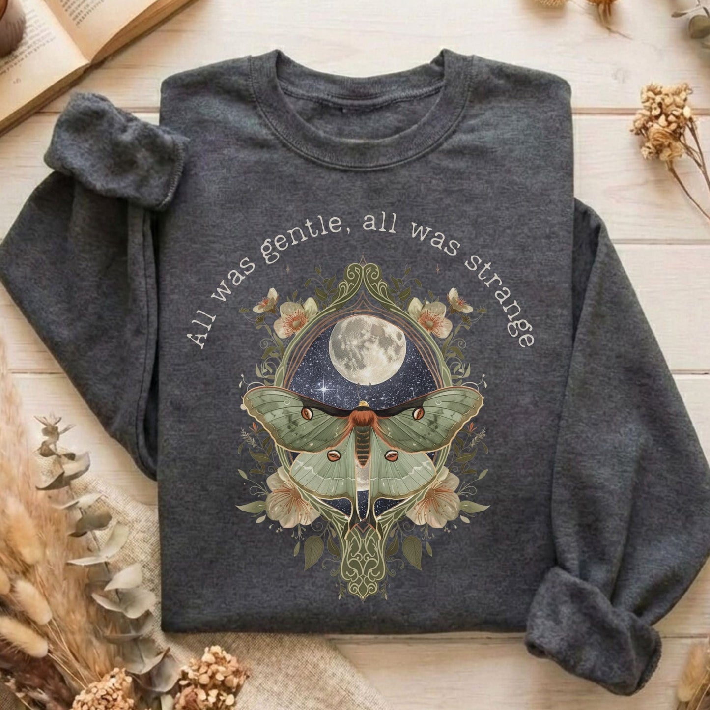 Sweatshirt Dark Heather / S Design 267 Crewneck Sweatshirt The Mystic Eden