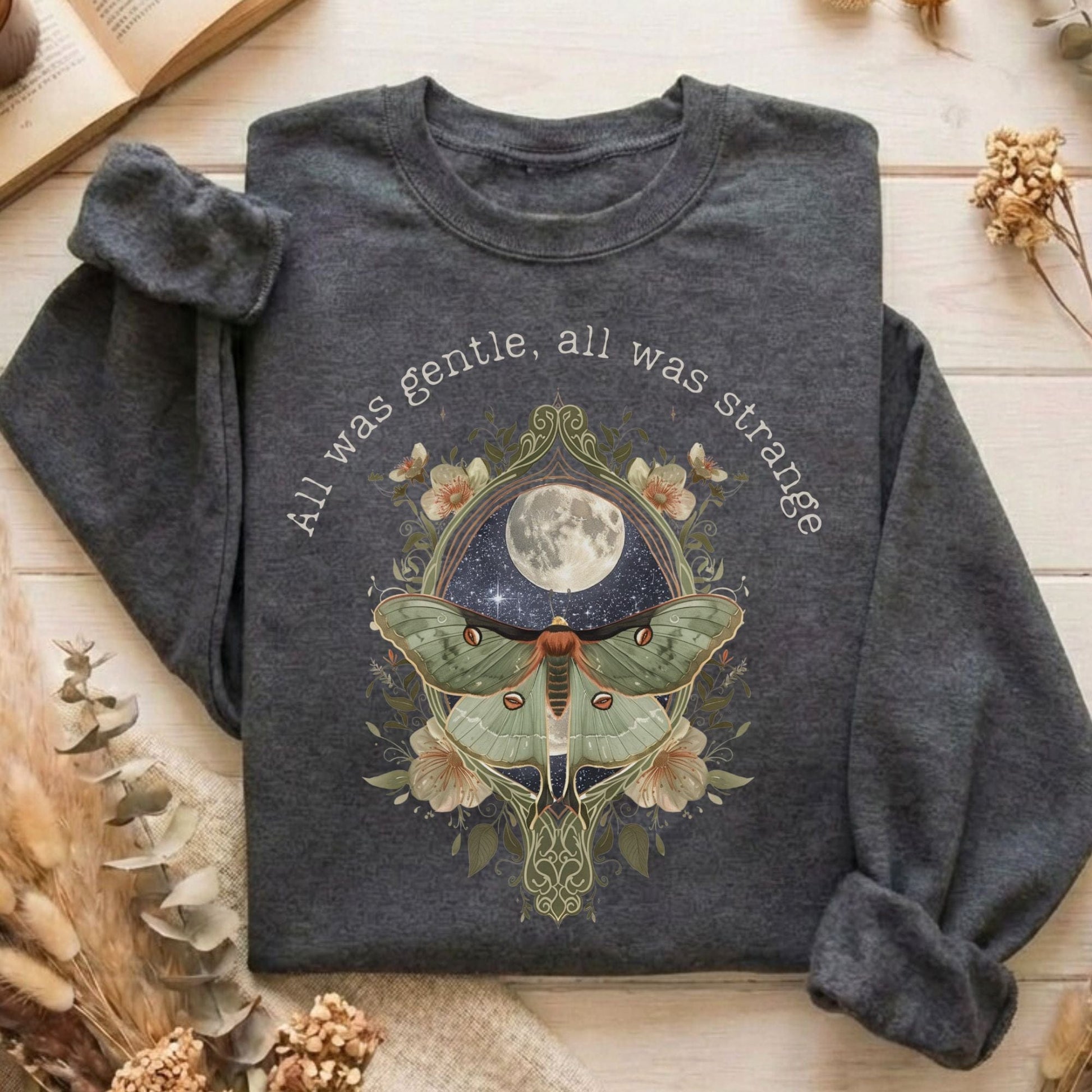 Sweatshirt Dark Heather / S Design 267 Crewneck Sweatshirt The Mystic Eden