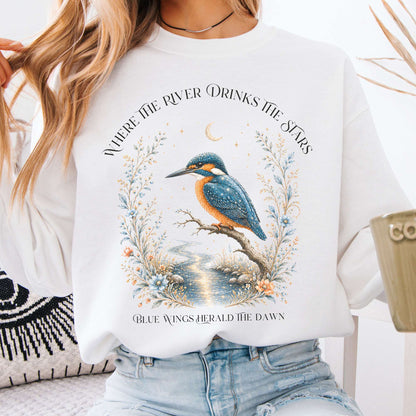 Sweatshirt White / S Where the River Drinks the Stars Crewneck Sweatshirt The Mystic Eden