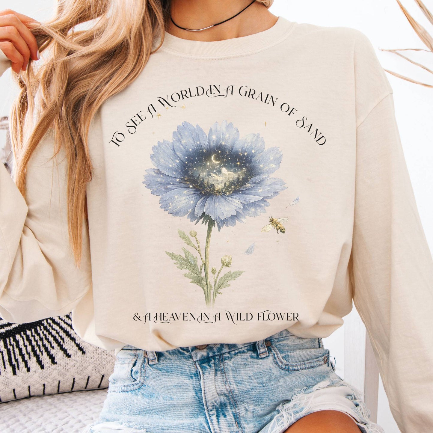Long-sleeve Ivory / S Heaven in a Wildflower William Blake Long Sleeve The Mystic Eden