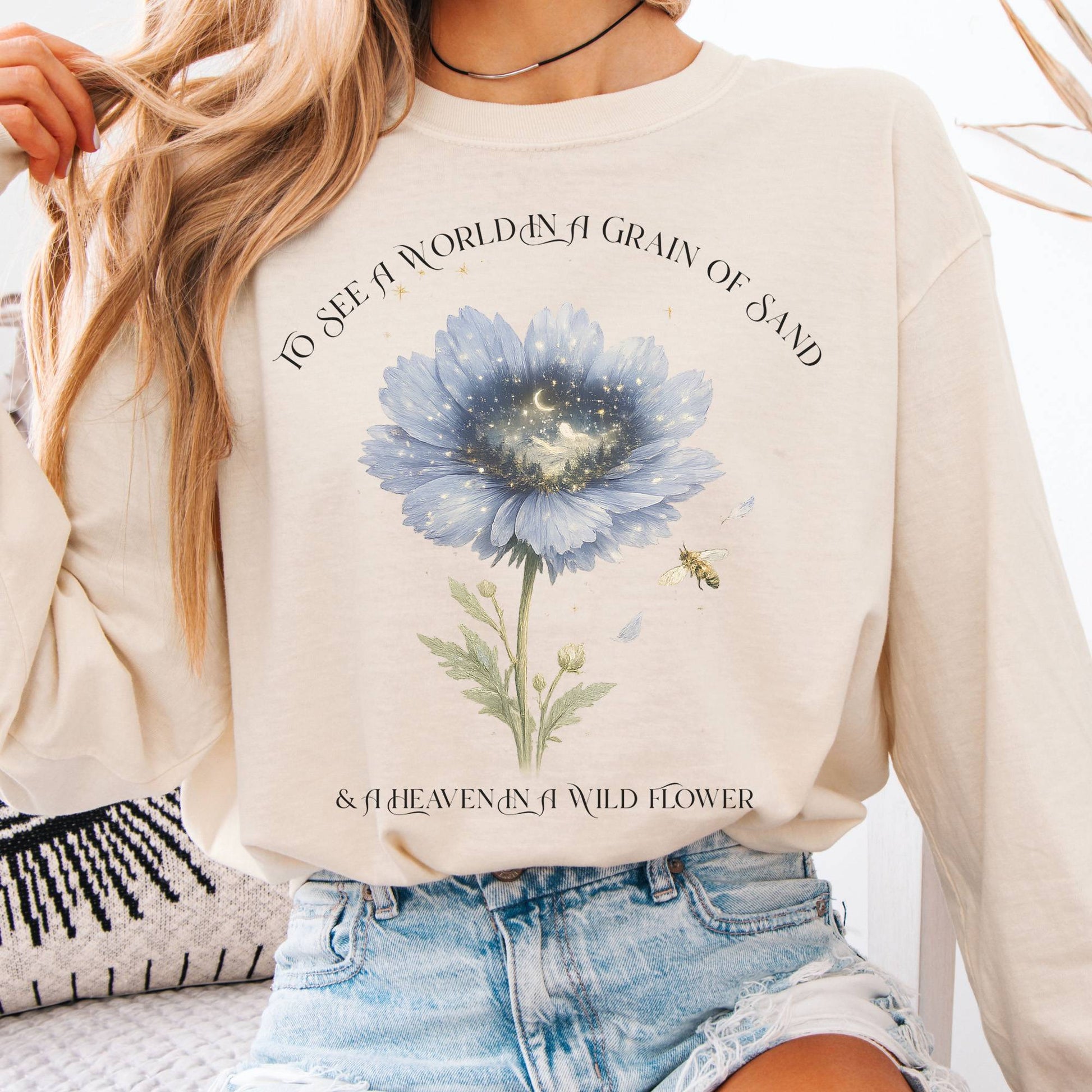 Long-sleeve Ivory / S Heaven in a Wildflower William Blake Long Sleeve The Mystic Eden