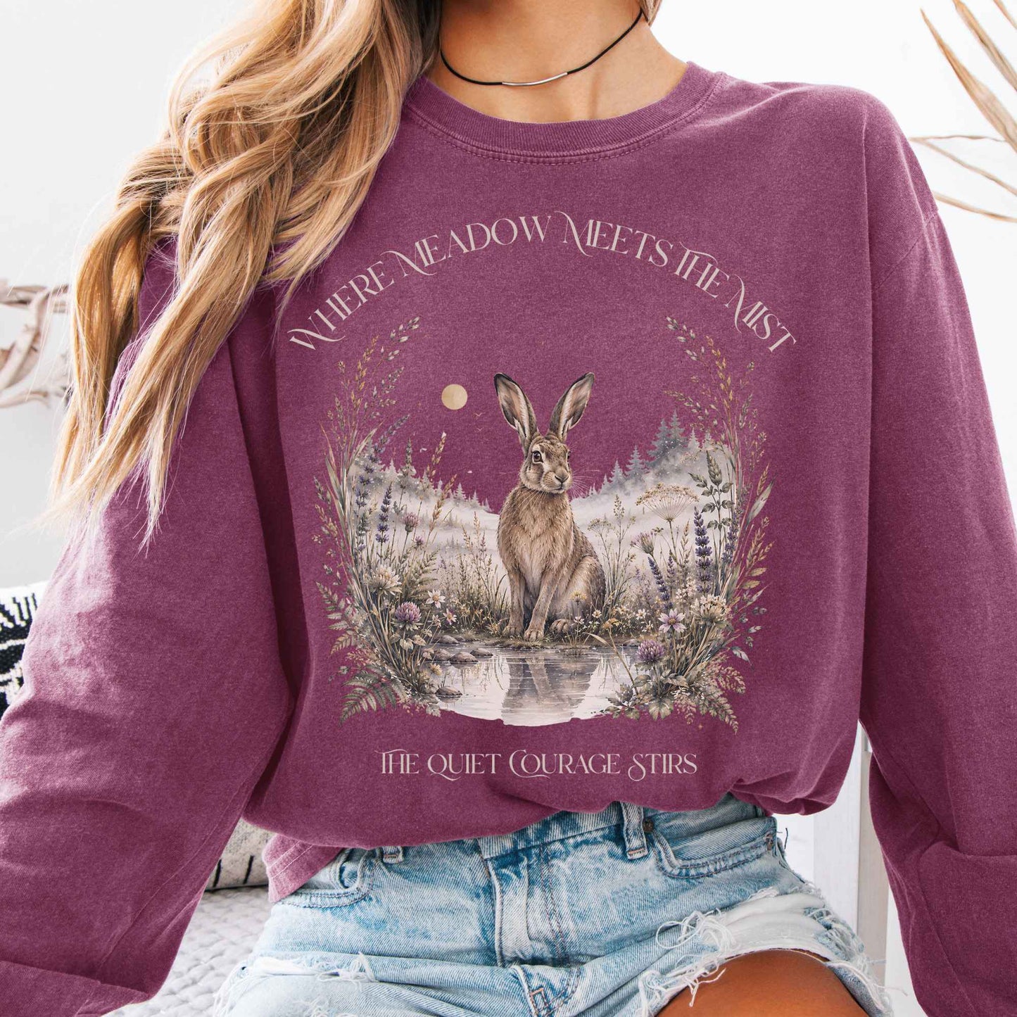 Long-sleeve Berry / S Where Meadow Meets the Mist Long Sleeve The Mystic Eden