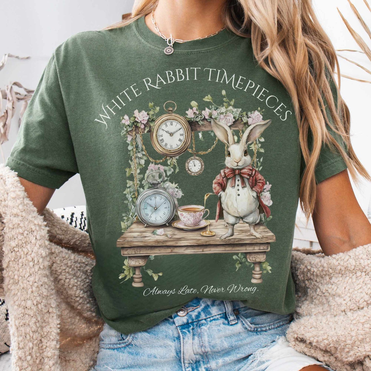 White Rabbit Timepieces Shirt Alice in Wonderland