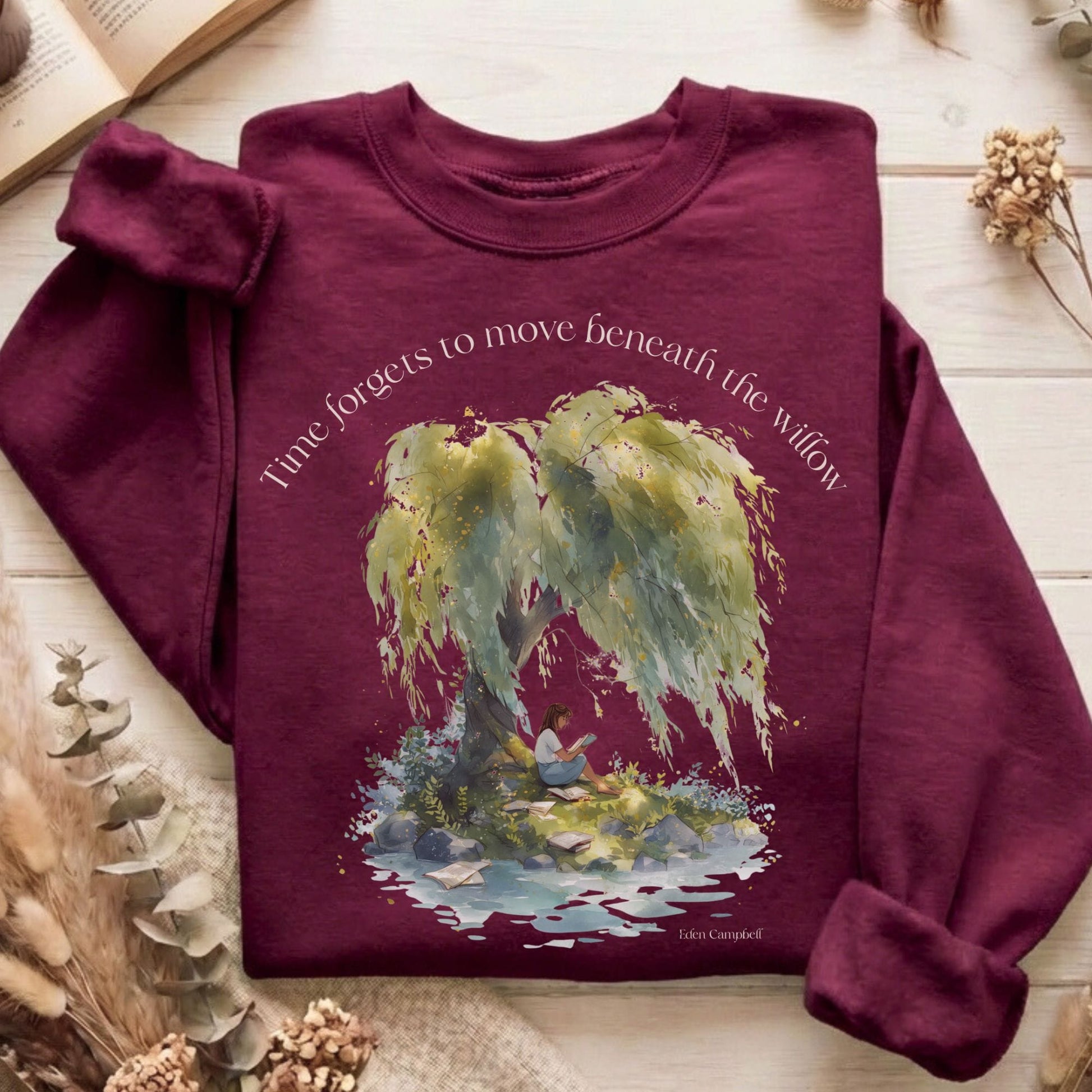 Sweatshirts Maroon / S Design 244 Crewneck Sweatshirt The Mystic Eden