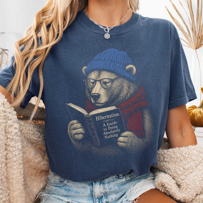 T-Shirt Denim / S Hibernation Guide Bear T-Shirt The Mystic Eden