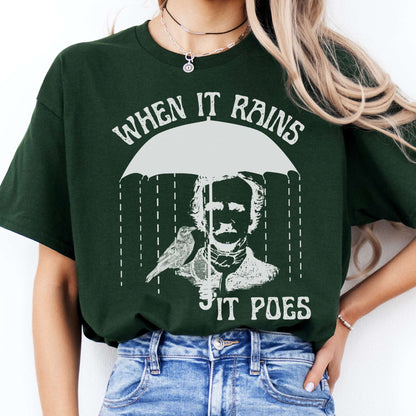 T-Shirts When It Rains It Poes T-Shirt The Mystic Eden