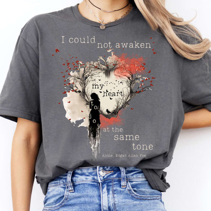 T-Shirts Alone Edgar Allan Poe T-Shirt The Mystic Eden