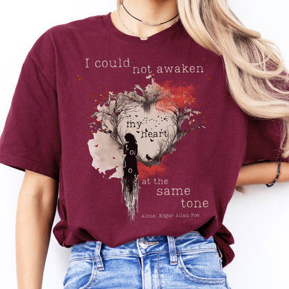 T-Shirts Alone Edgar Allan Poe T-Shirt The Mystic Eden