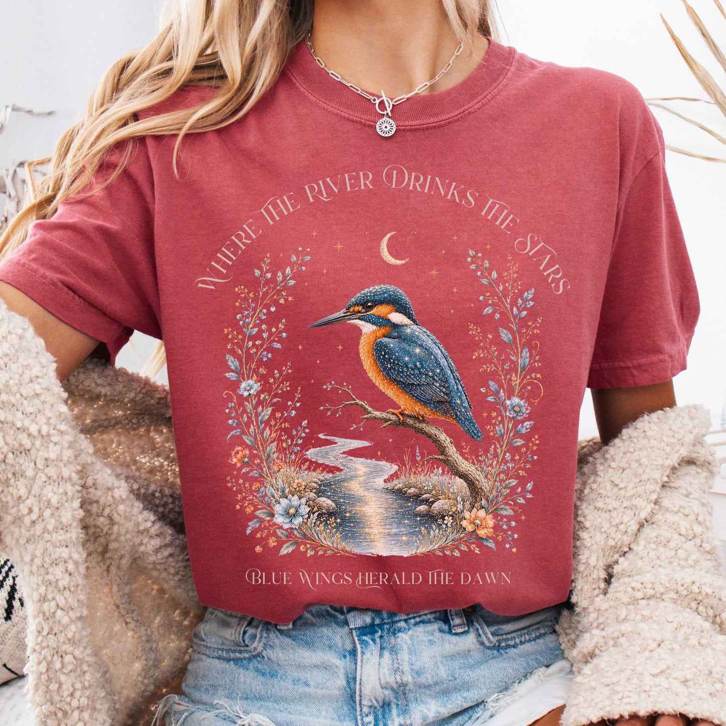 T-Shirt Crimson / S Where the River Drinks the Stars T-Shirt The Mystic Eden