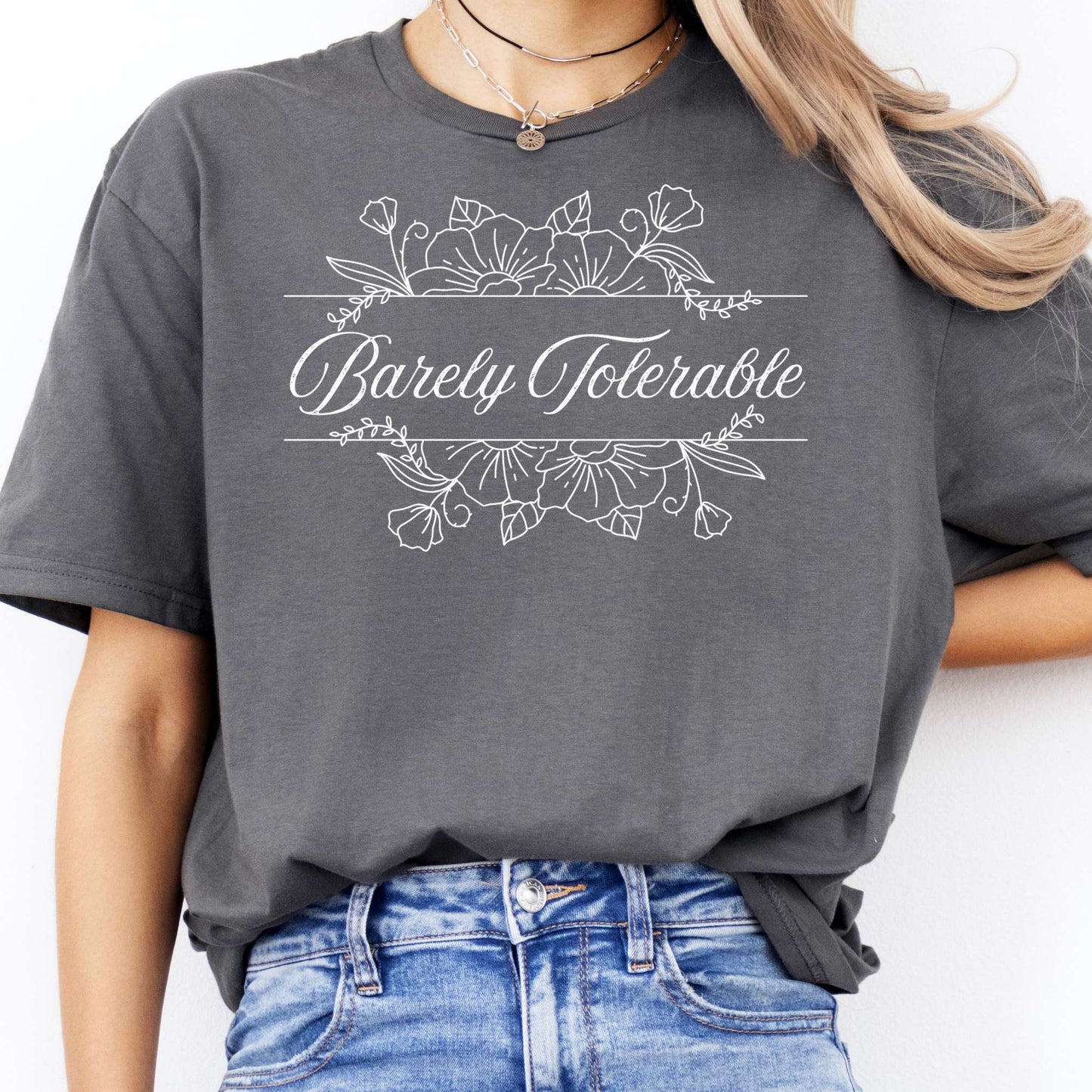 T-Shirt Barely Tolerable Jane Austen T-Shirt The Mystic Eden