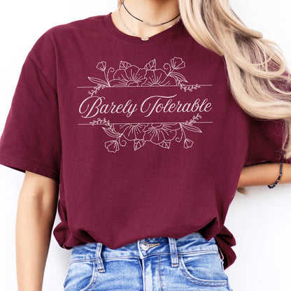 T-Shirt Barely Tolerable Jane Austen T-Shirt The Mystic Eden