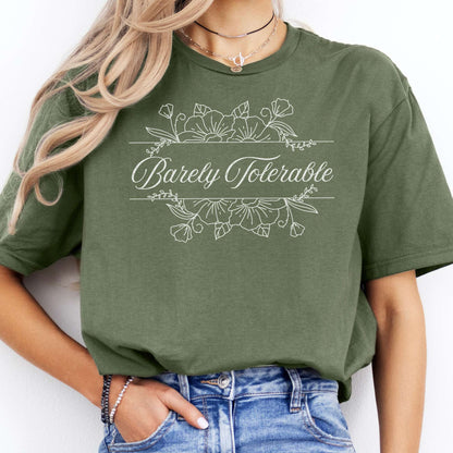T-Shirt Barely Tolerable Jane Austen T-Shirt The Mystic Eden