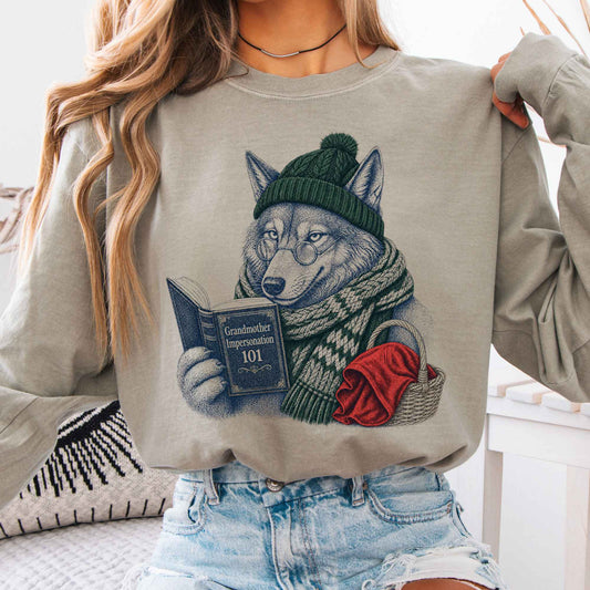 Long-sleeve Sandstone / S Grandmother Impersonation 101 Wolf Red Riding Hood Long Sleeve The Mystic Eden