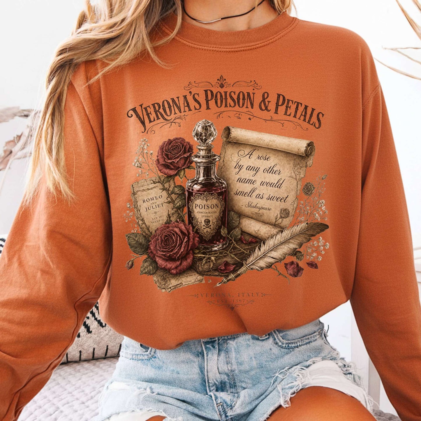 Long-sleeve Yam / S Shakespeare's Verona's Poison & Petals Romeo & Juliet Long Sleeve The Mystic Eden