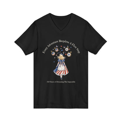 V-neck 250 Years of Dreaming the Impossible American Alice V-Neck The Mystic Eden