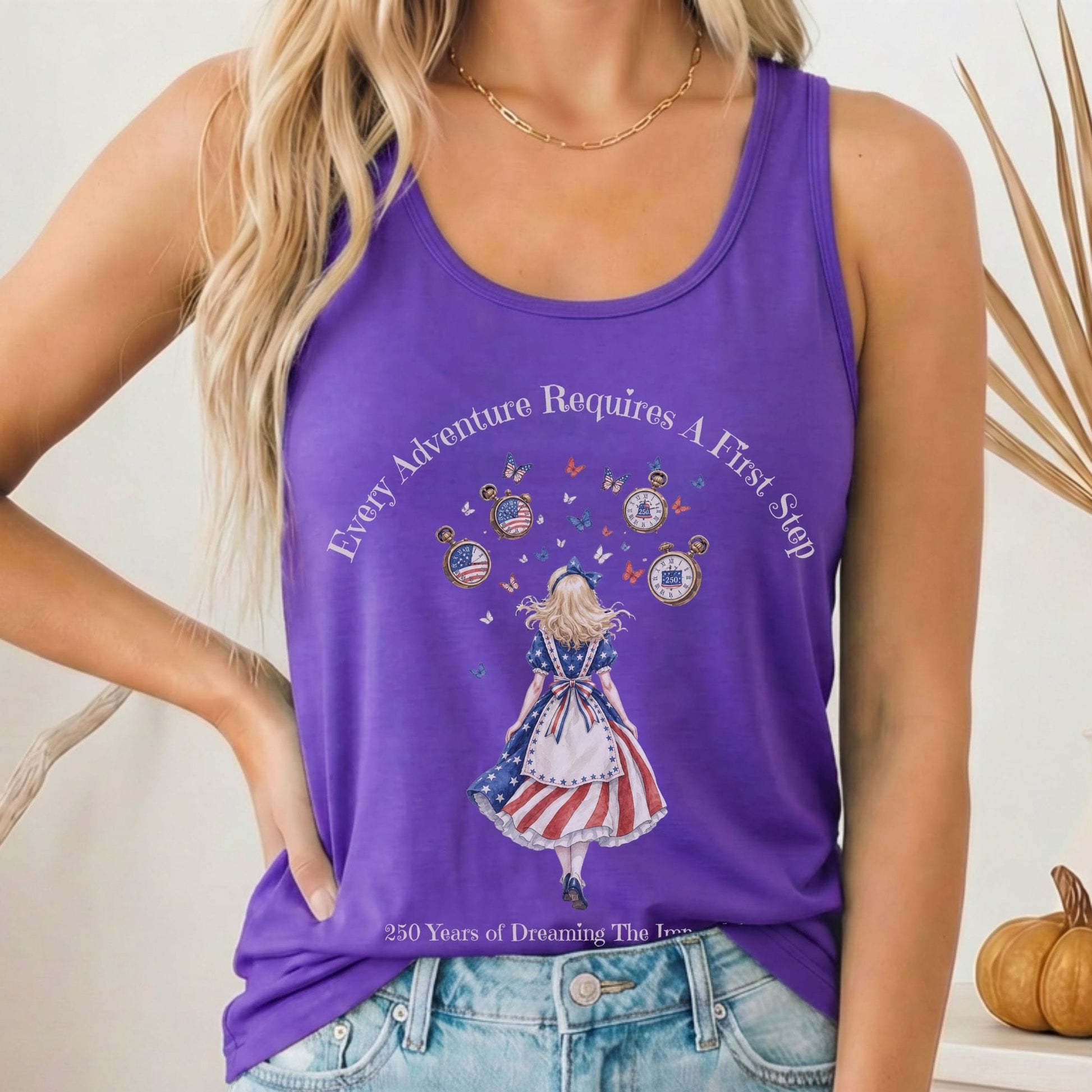 Tank Top Solid Purple Rush / XS 250 Years of Dreaming the Impossible American Alice Women's Lightweight Tank Top The Mystic Eden