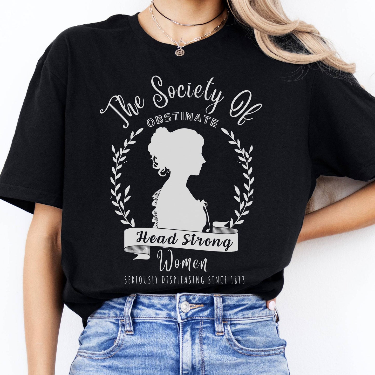 T-Shirt The Society of Obstinate Head Strong Women Jane Austen T-Shirt The Mystic Eden