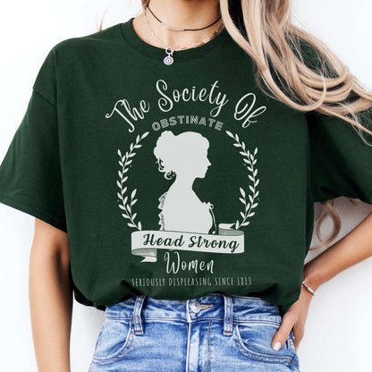 T-Shirt The Society of Obstinate Head Strong Women Jane Austen T-Shirt The Mystic Eden