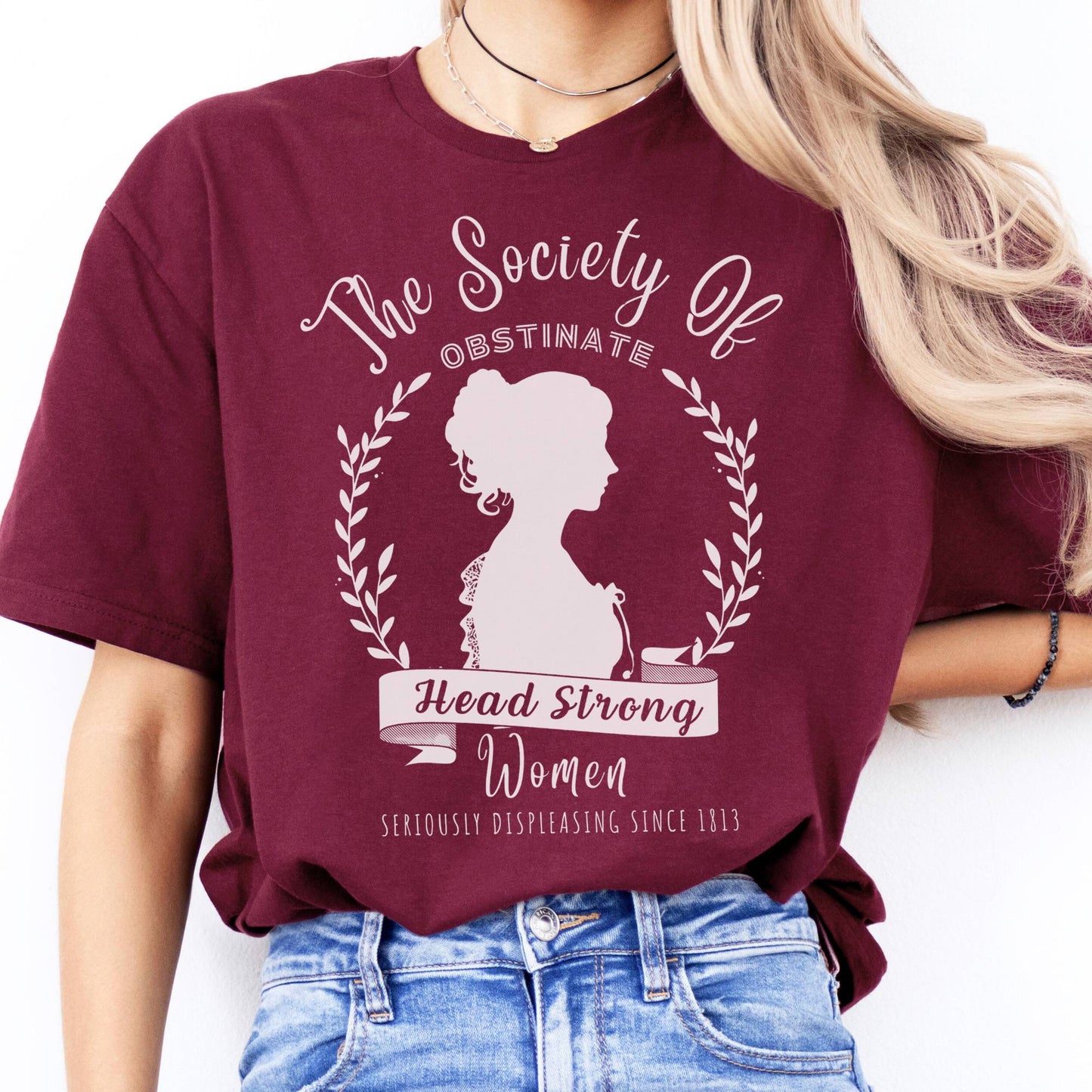 T-Shirt The Society of Obstinate Head Strong Women Jane Austen T-Shirt The Mystic Eden