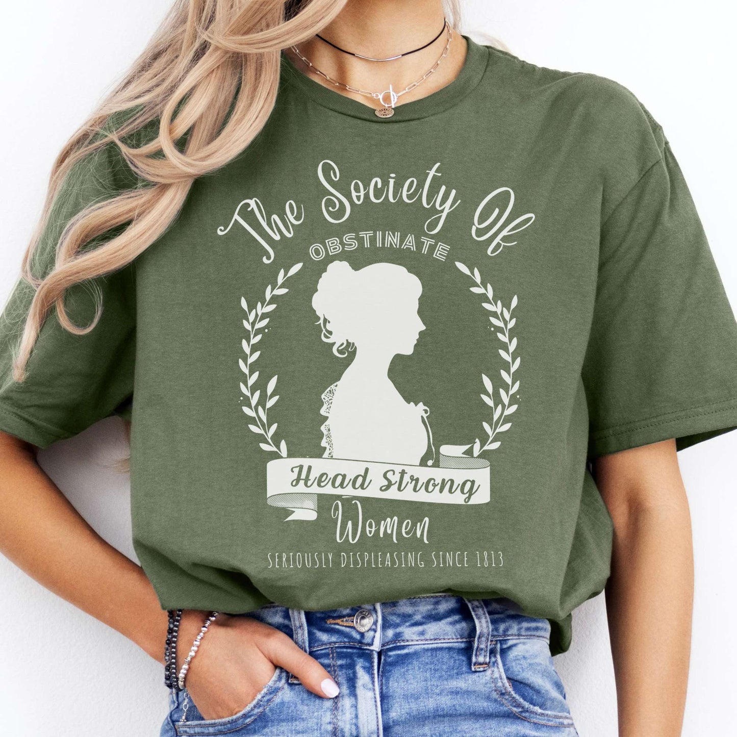 T-Shirt The Society of Obstinate Head Strong Women Jane Austen T-Shirt The Mystic Eden