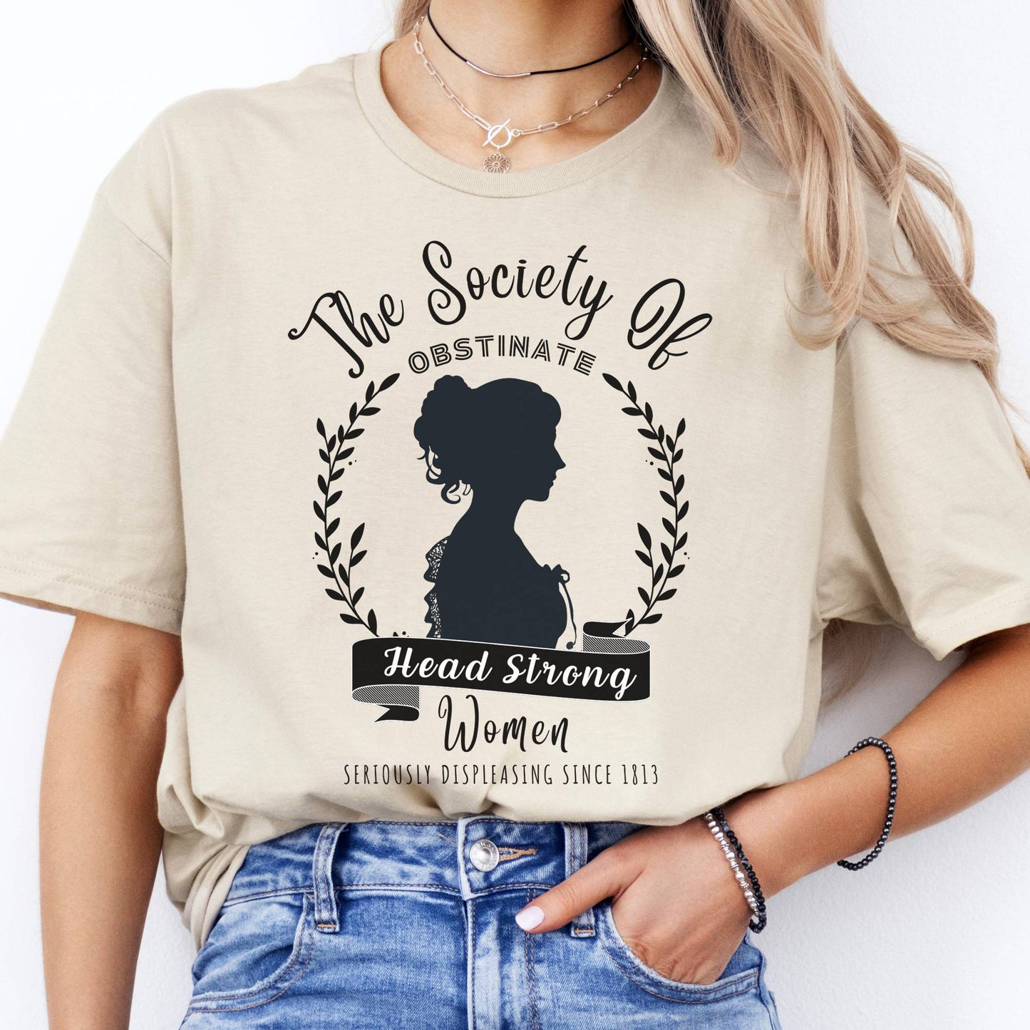 T-Shirt The Society of Obstinate Head Strong Women Jane Austen T-Shirt The Mystic Eden