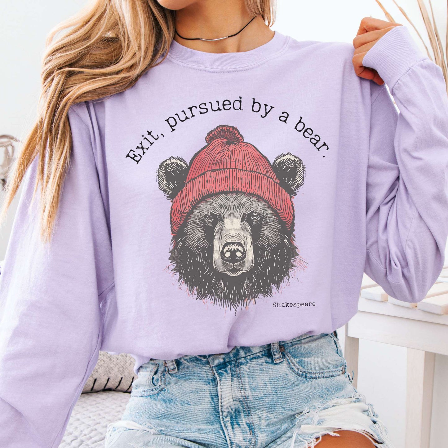 Long-sleeve Orchid / S Exit, Pursued by a Bear Shakespeare Long Sleeve The Mystic Eden