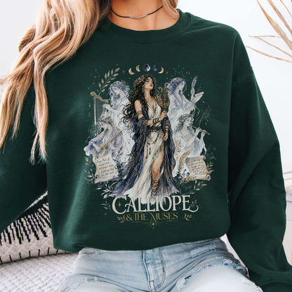 Sweatshirt Forest Green / S Calliope & The Muses Mythology Crewneck Sweatshirt The Mystic Eden