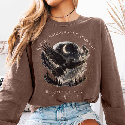 Long-sleeve Espresso / S Where Shadows Meet Starlight Raven Long Sleeve The Mystic Eden