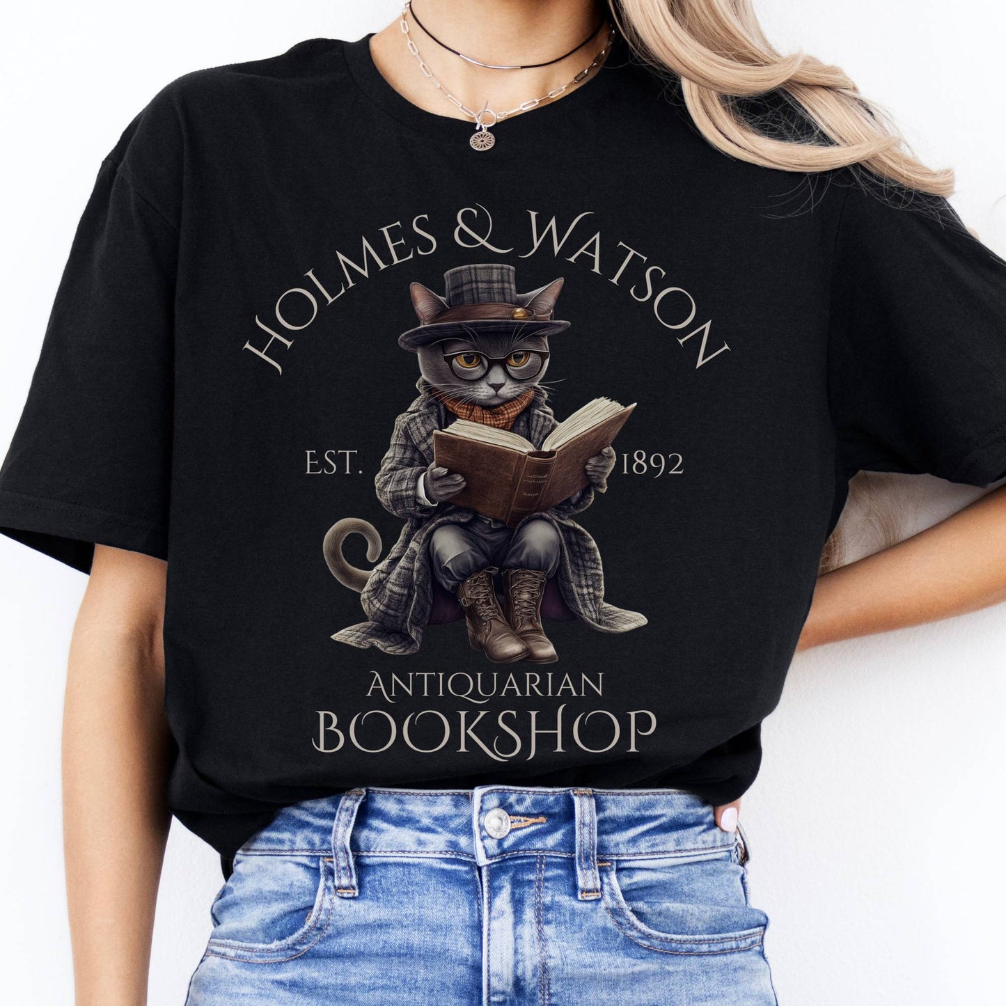 T-Shirt Holmes & Watson Antiquarian Bookshop Sherlock Holmes T-Shirt The Mystic Eden