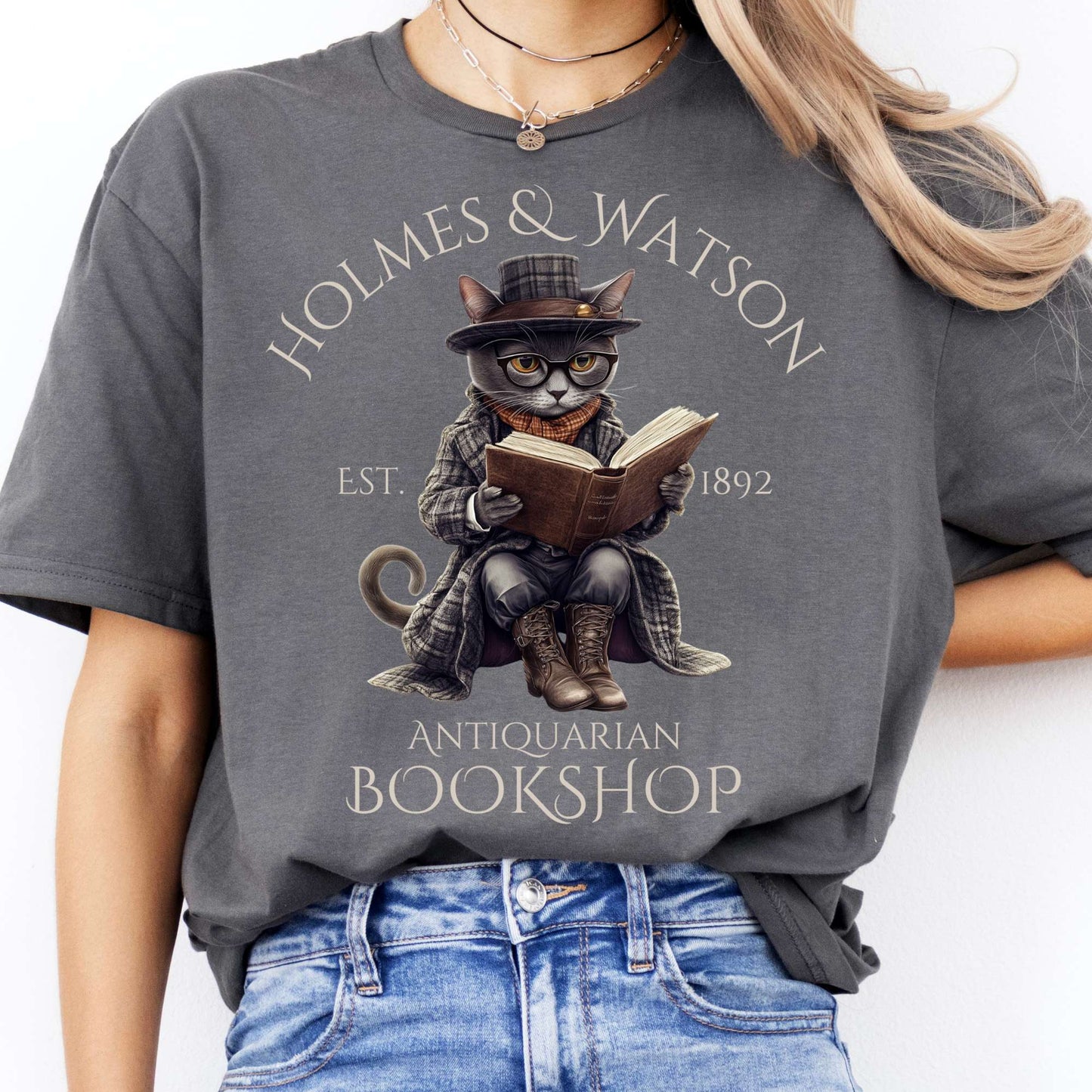 T-Shirt Holmes & Watson Antiquarian Bookshop Sherlock Holmes T-Shirt The Mystic Eden