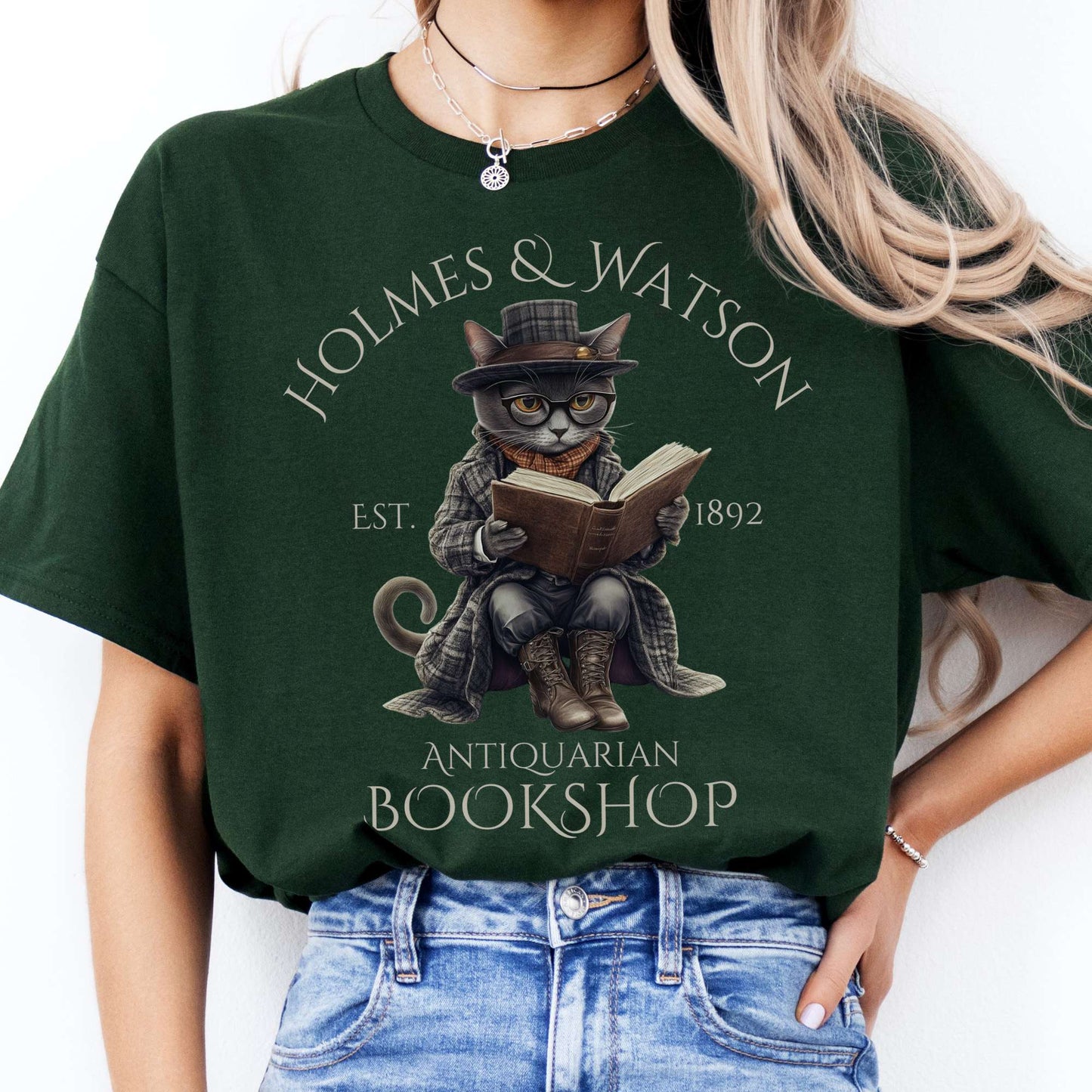 T-Shirt Holmes & Watson Antiquarian Bookshop Sherlock Holmes T-Shirt The Mystic Eden