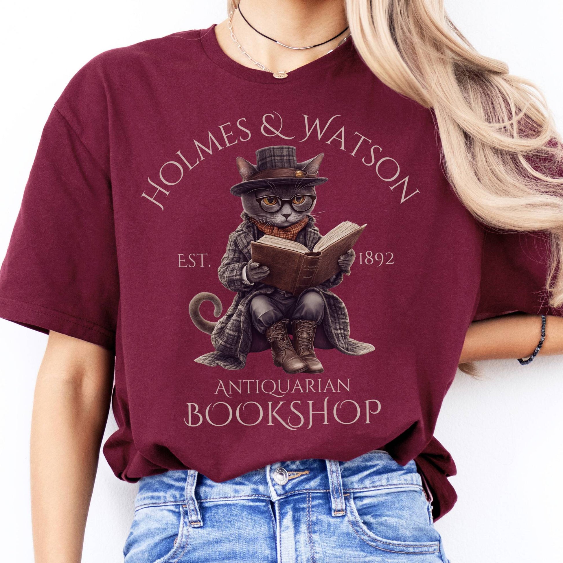 T-Shirt Holmes & Watson Antiquarian Bookshop Sherlock Holmes T-Shirt The Mystic Eden