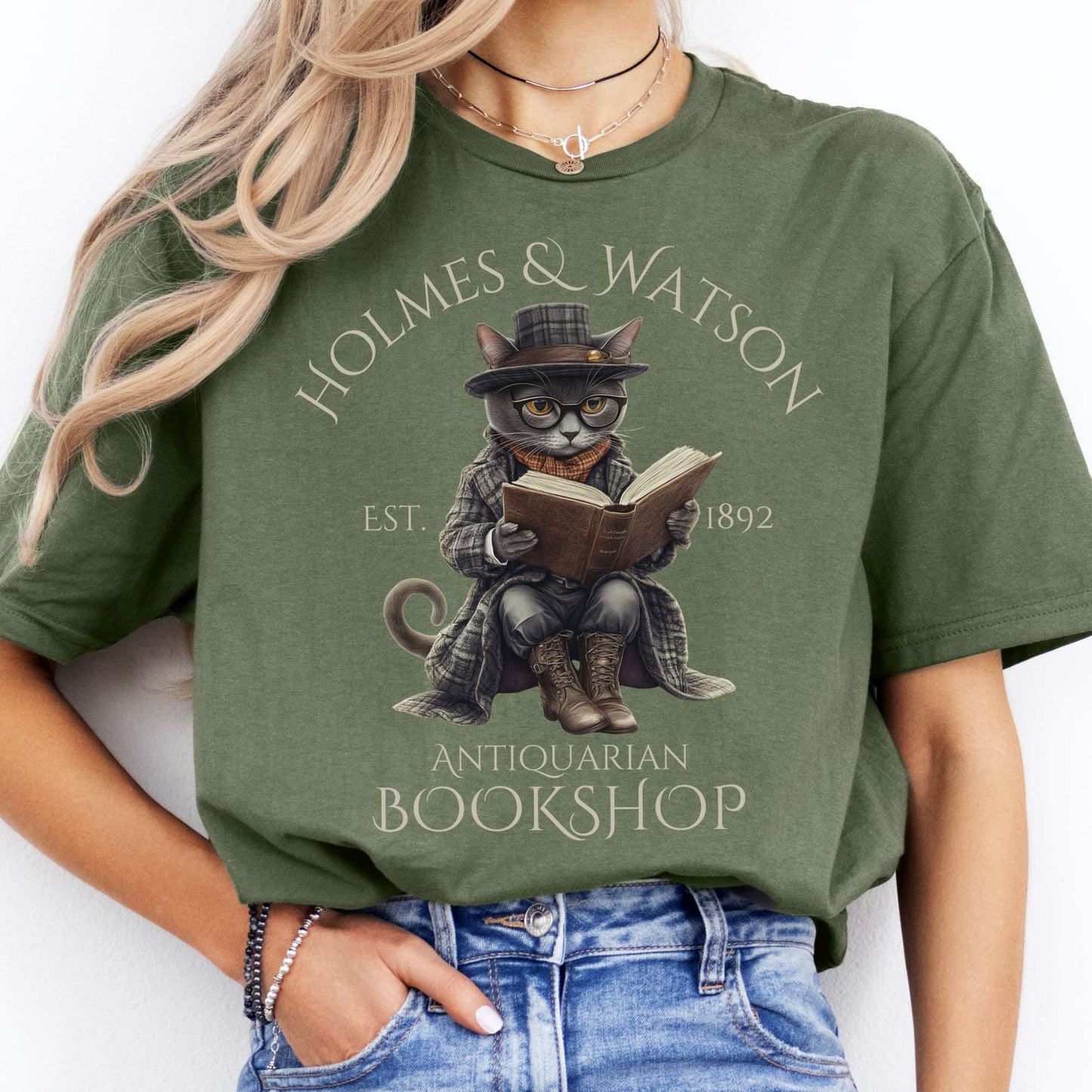 T-Shirt Holmes & Watson Antiquarian Bookshop Sherlock Holmes T-Shirt The Mystic Eden