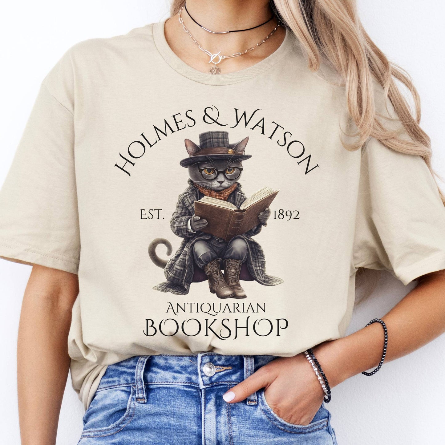 T-Shirt Holmes & Watson Antiquarian Bookshop Sherlock Holmes T-Shirt The Mystic Eden
