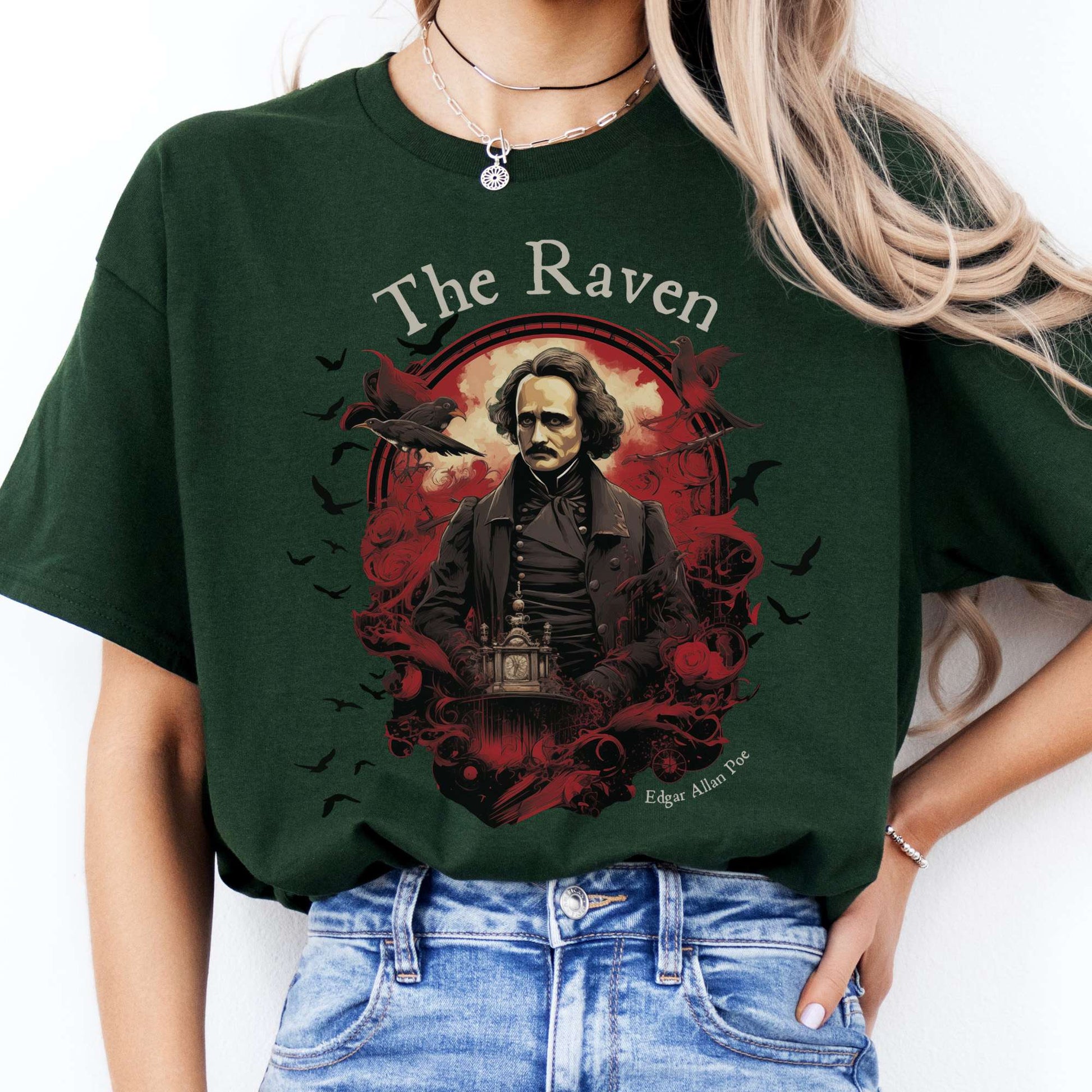 T-Shirt The Raven Edgar Allan Poe T-Shirt The Mystic Eden