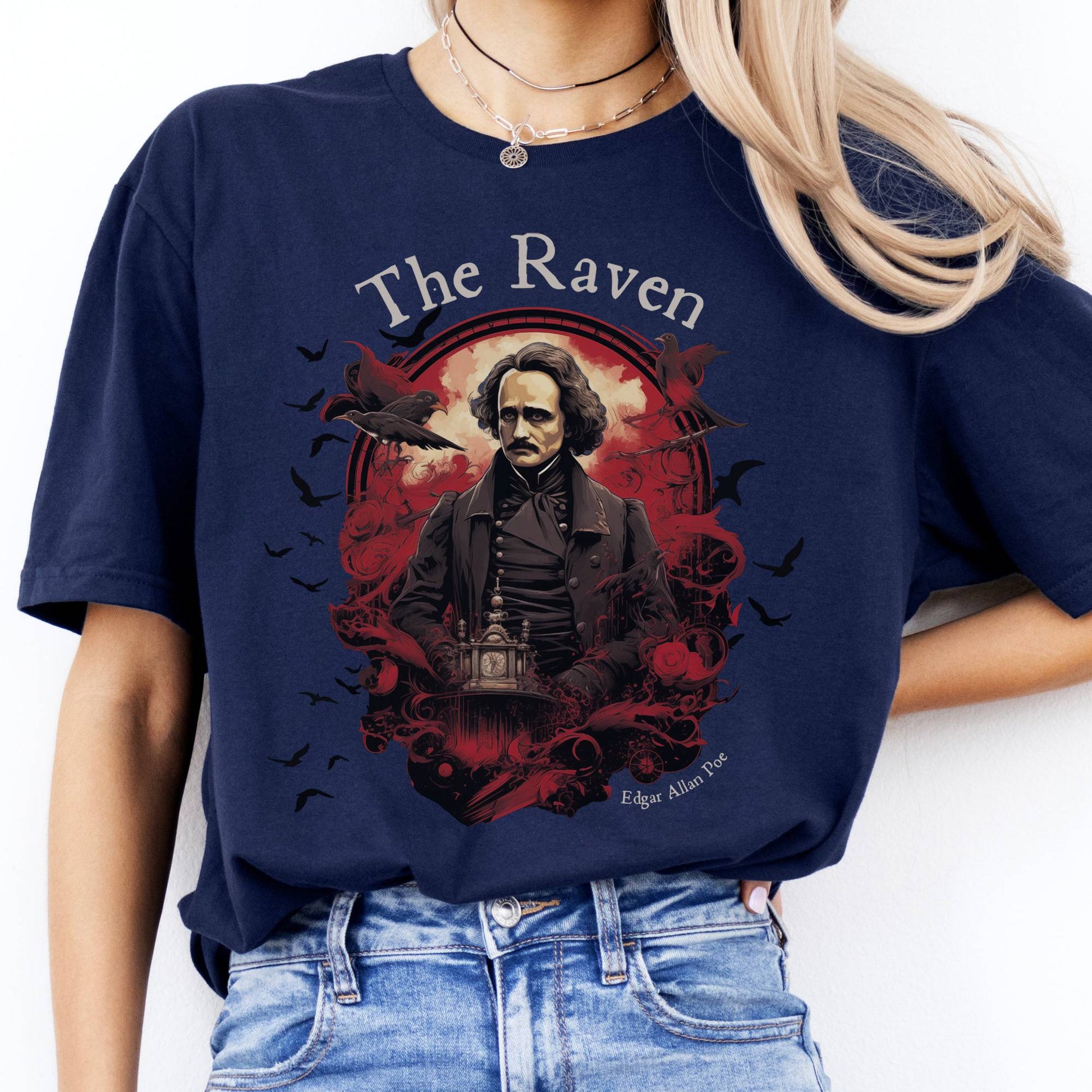 T-Shirt The Raven Edgar Allan Poe T-Shirt The Mystic Eden