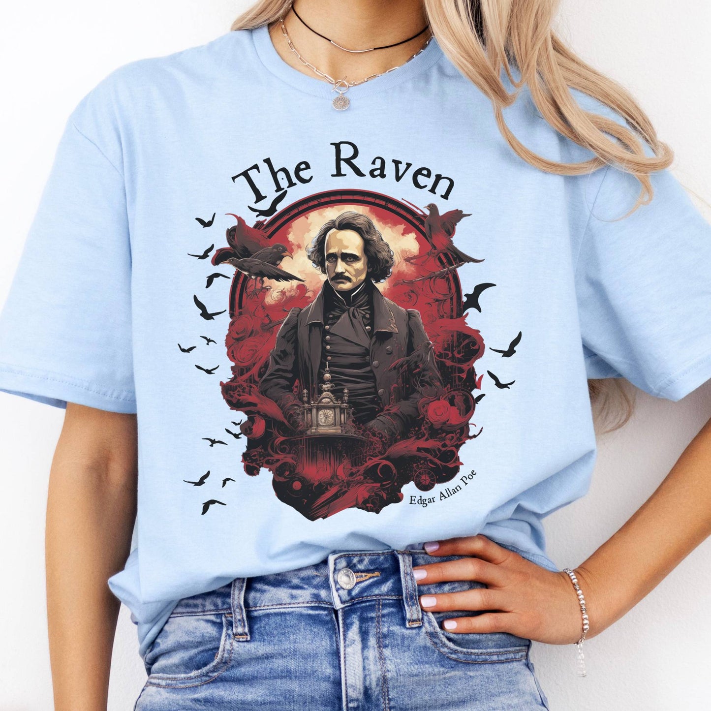 T-Shirt The Raven Edgar Allan Poe T-Shirt The Mystic Eden