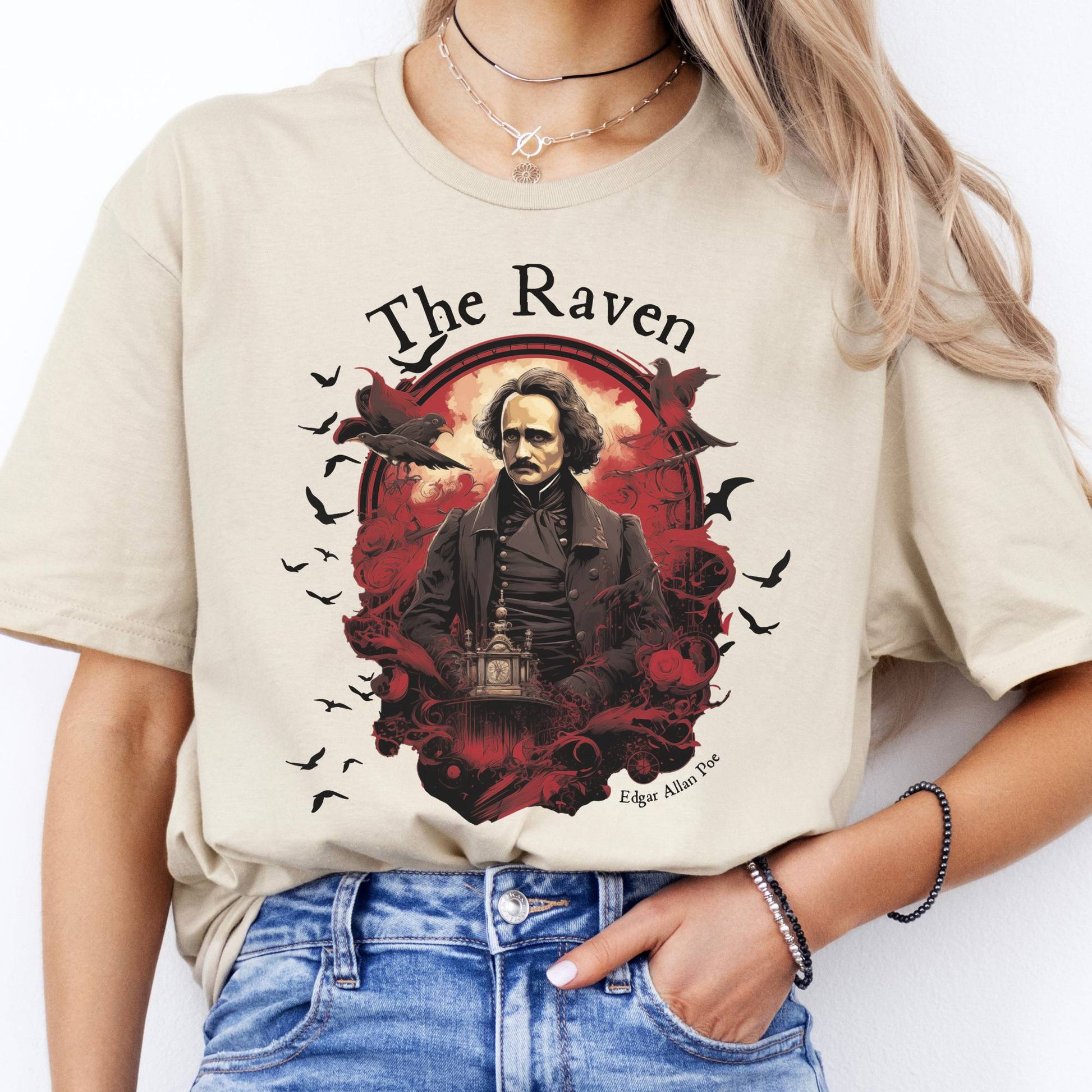 T-Shirt The Raven Edgar Allan Poe T-Shirt The Mystic Eden