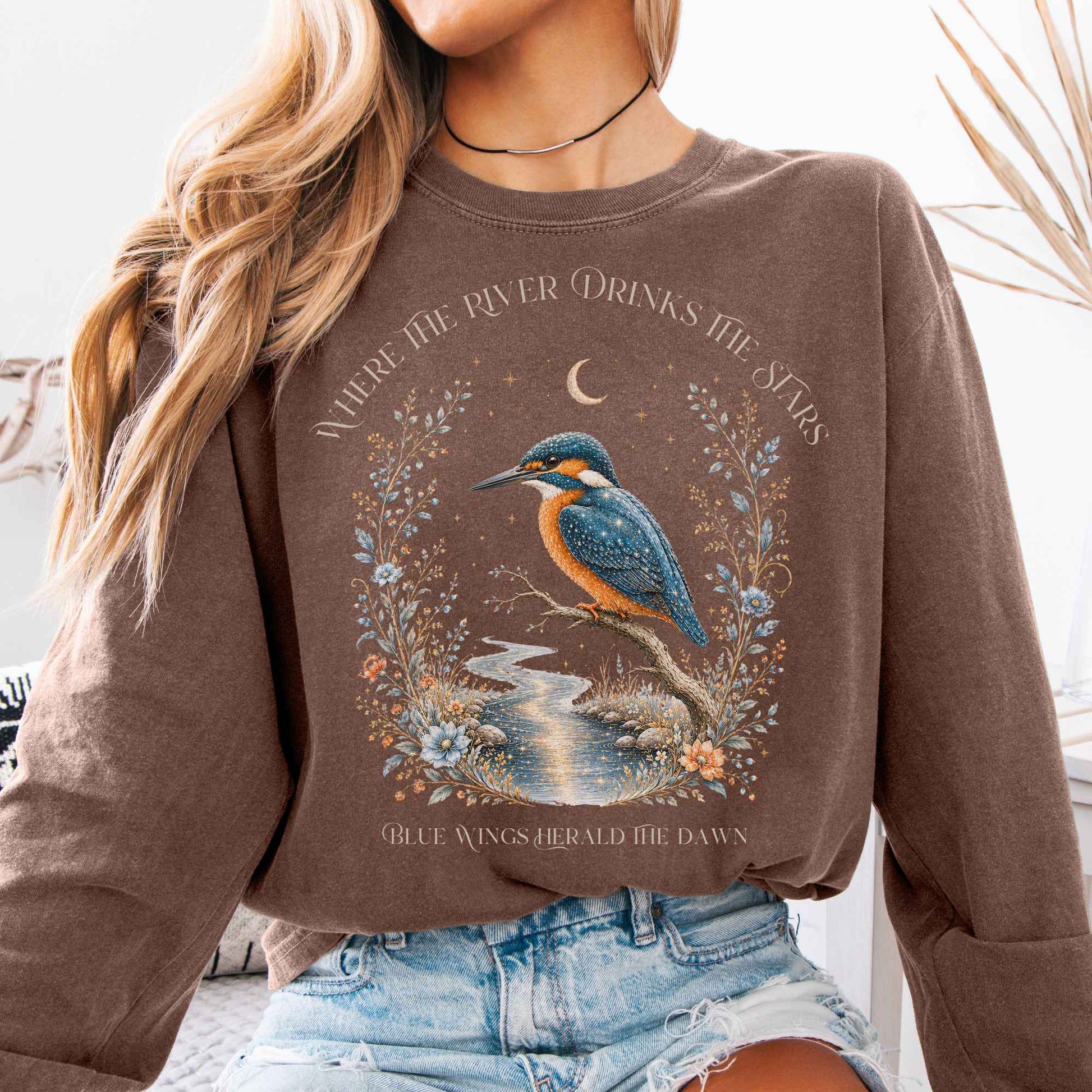 Long-sleeve Espresso / S Where the River Drinks the Stars Long Sleeve The Mystic Eden
