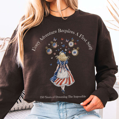 Sweatshirt Dark Chocolate / S 250 Years of Dreaming the Impossible American Alice Crewneck Sweatshirt The Mystic Eden