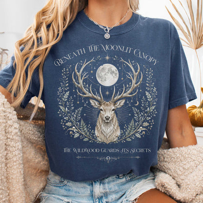 T-Shirt Denim / S Beneath the Moonlit Canopy T-Shirt The Mystic Eden