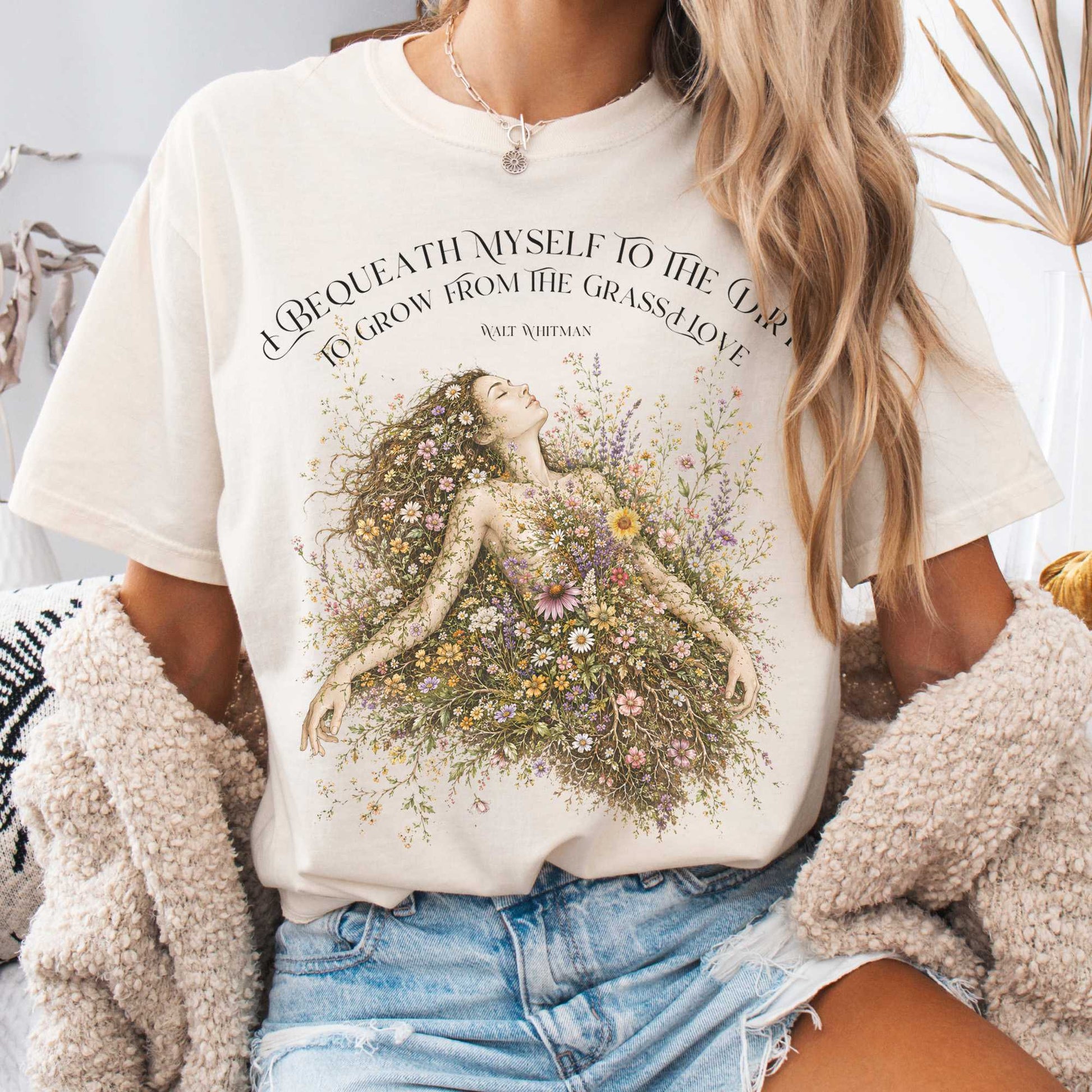 T-Shirt Ivory / S I Bequeath Myself to the Dirt Walt Whitman T-Shirt The Mystic Eden